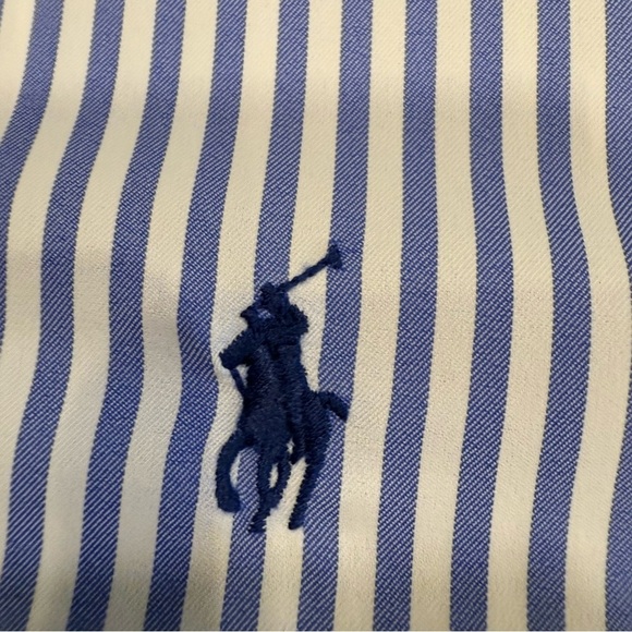 Ralph Lauren Men’s Performance Oxford Button Down Shirt Blue/white Stripe XL - Picture 11 of 11